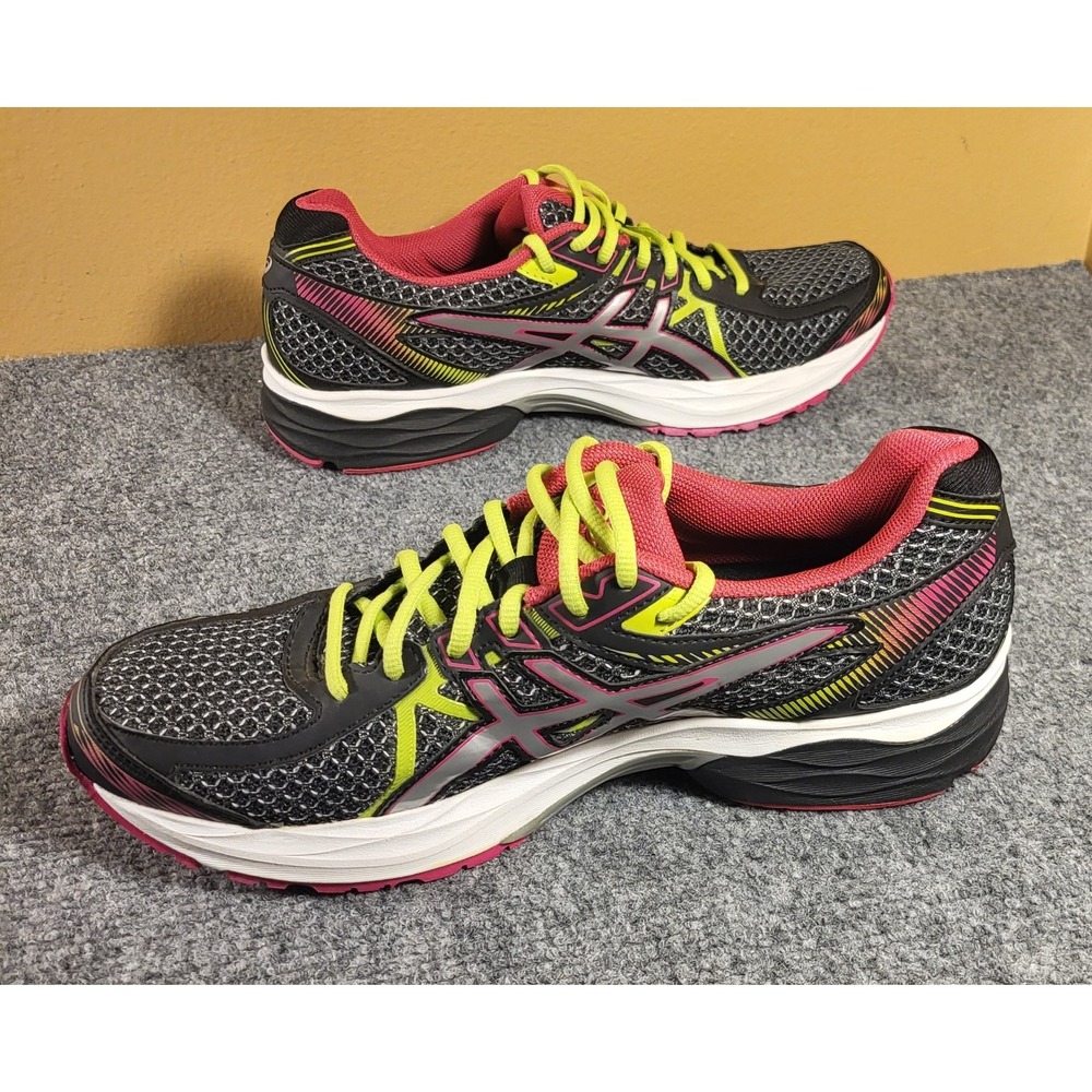 Asics Women's Gel-Flux 3 Running Shoes (T664N) Gray/Pink/Neon Green Size 11 - Picture 2 of 8